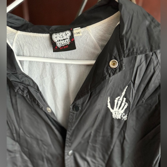 🖤☠️BLACK SATAN IS WAITIN’ COACHES JACKET BY CREEP STREET ☠️🖤 - Picture 3 of 5